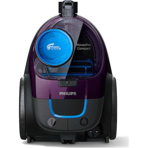 ΣΚΟΥΠΑ ΗΛΕΚΤΡ PHILIPS FC9333/09 POWERPRO COMPACT BLACK PURPLE 1,5L 650W ΜΕ ΚΑΔΟ